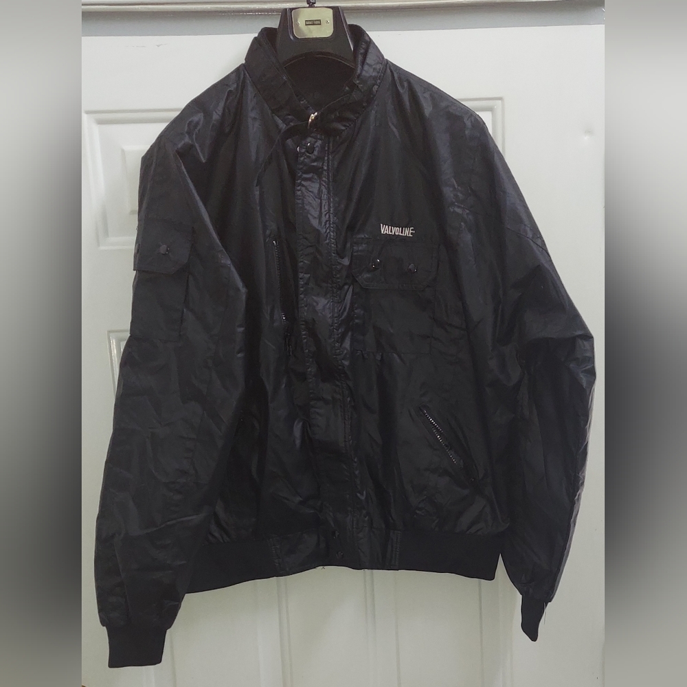 UPSTREAM RACING DIVISION "VALVOLINE" MENS BLACK NYLON MOTO JACKET SIZE XXL NWOT